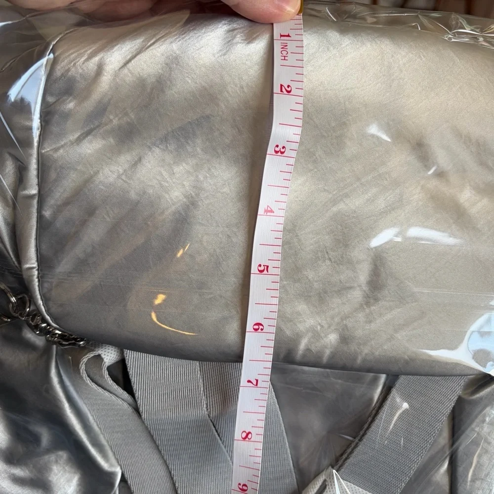 Kipling Metallic Silver Backpack Anto S NWT